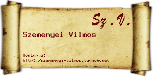 Szemenyei Vilmos névjegykártya
