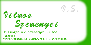 vilmos szemenyei business card